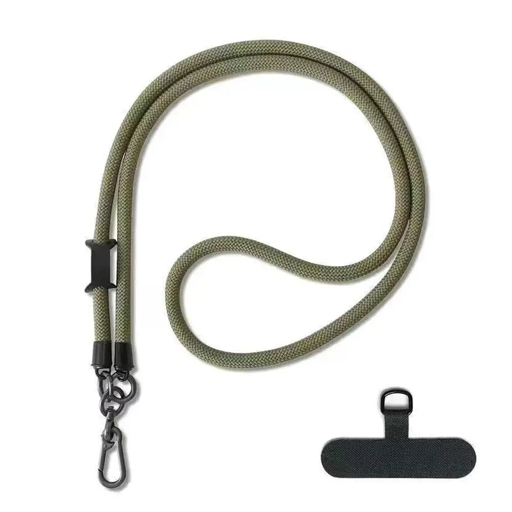 Thick Rope Phone Lanyard Adjustable Anti-lost Lanyard Strap Safety Detachable Cord Phone Tether Neck Accessories Cell Phone R5K6