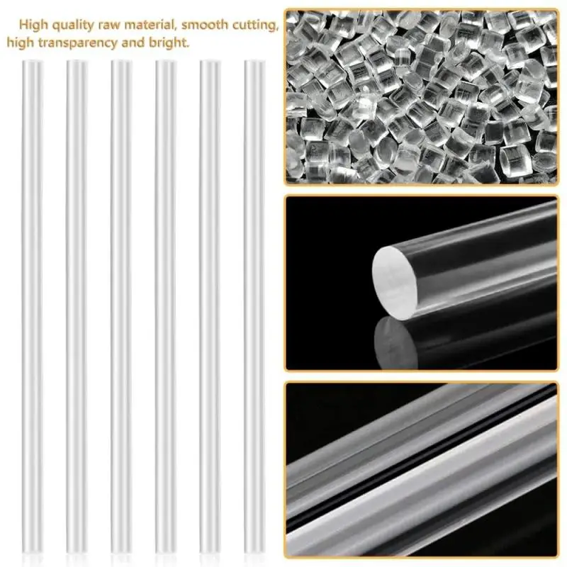 1/5/10PCS acrylic rod high clear glass rod multi size length 10-30cm DIY craft architectural model material architecture