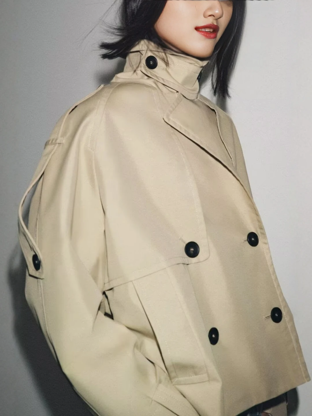 

Новая женская двубортная водостойкая ветровка свободного покроя, пальто Ele Commute Sle Long Sve с воротником костюма