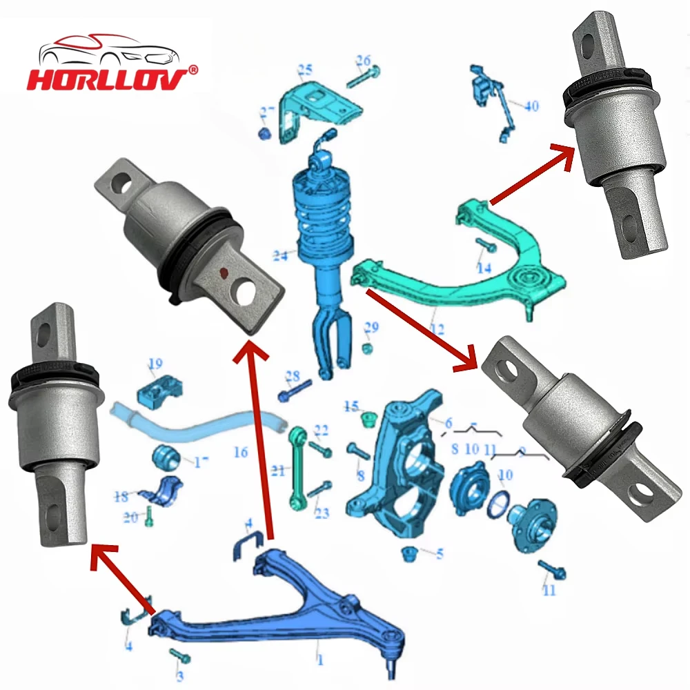 

Front Rear Control Arm Bushing Kit for Audi R8 Upper Lower 4S0407151B 4S0407152E 4S0505311D 4S0505312B 4S0505323A 4S0505324