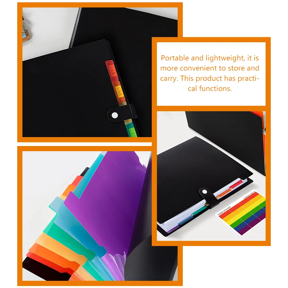 Folders Plastic A4 Folder Accordian File Multi-layer Accordion Binder Paper Organizer Document Sorting