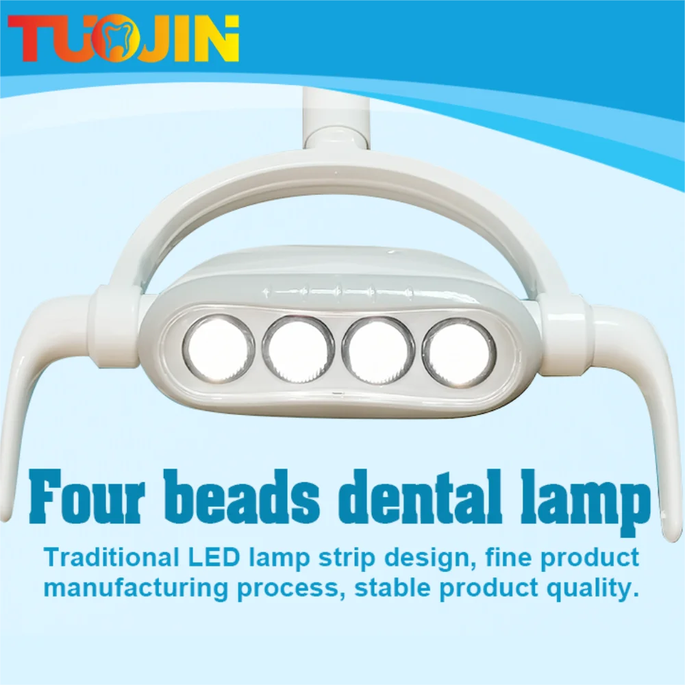 Nueva luz Led Dental, lámpara Oral de 4 luces LED, lámpara LED sensible para unidad de sillón Dental, luz de techo Dental, unidad clínica móvil