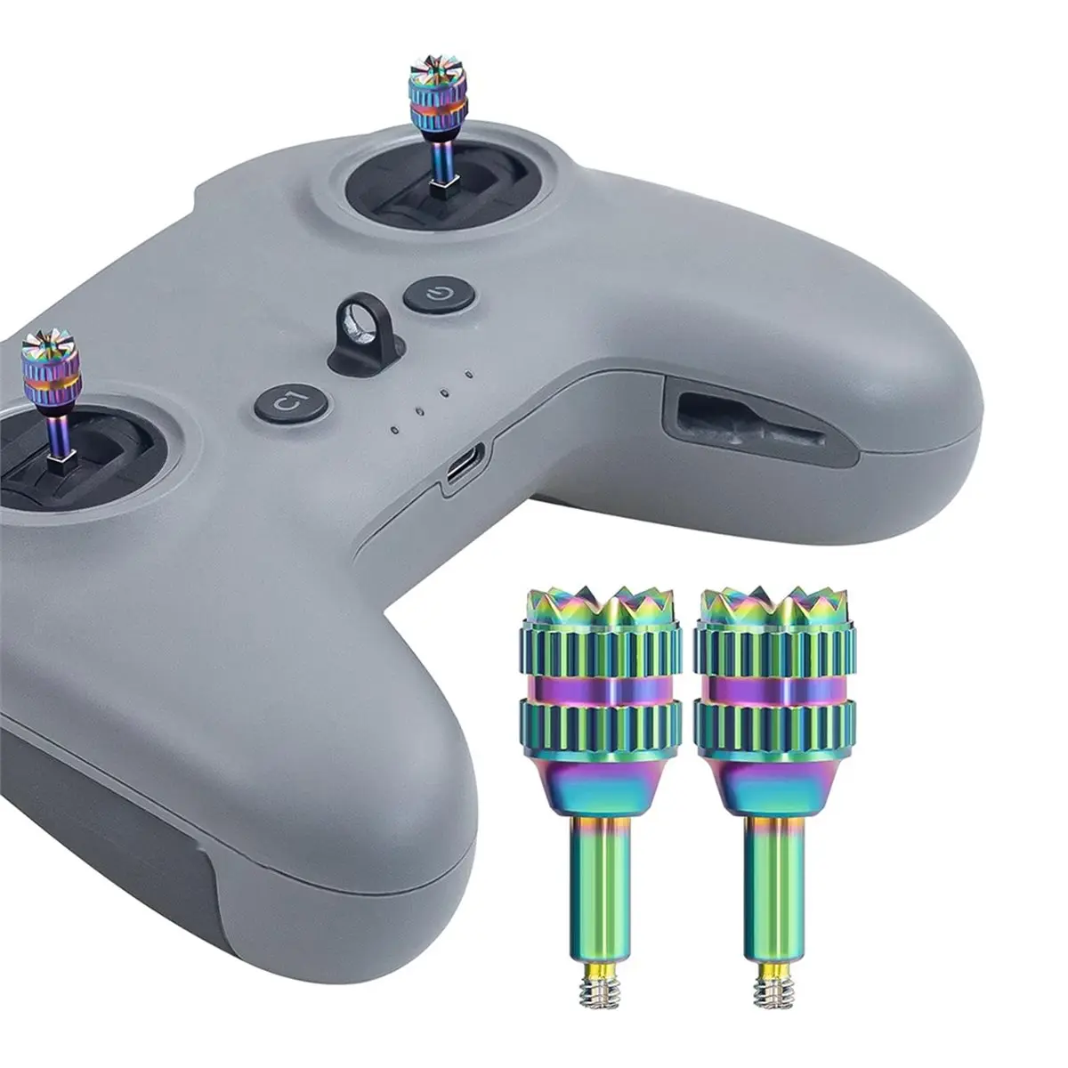 B21B 4PCS Metal Control Joysticks Rocker Stick Thumb Joystick for DJI FPV Remote Control Rod Drone Replacement Accessories