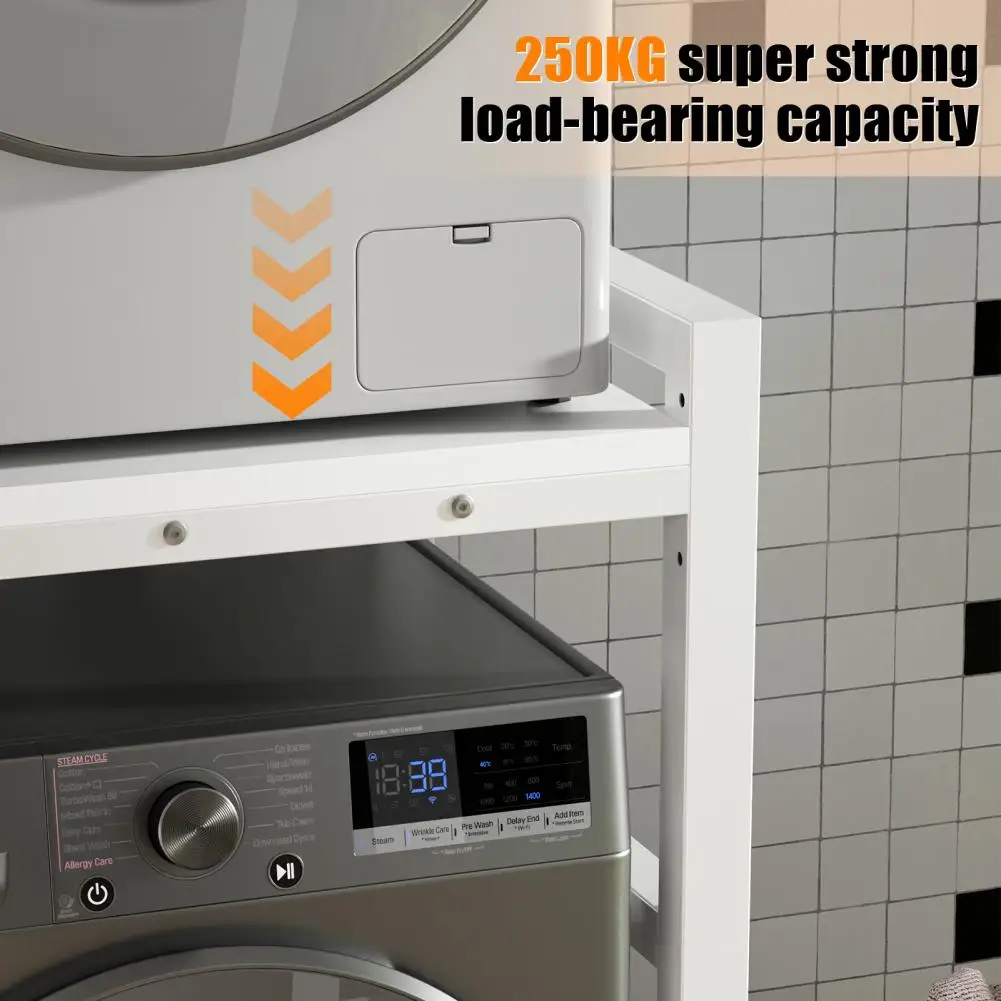 Height Adjustable Washing Machine Dryer Storage Rack