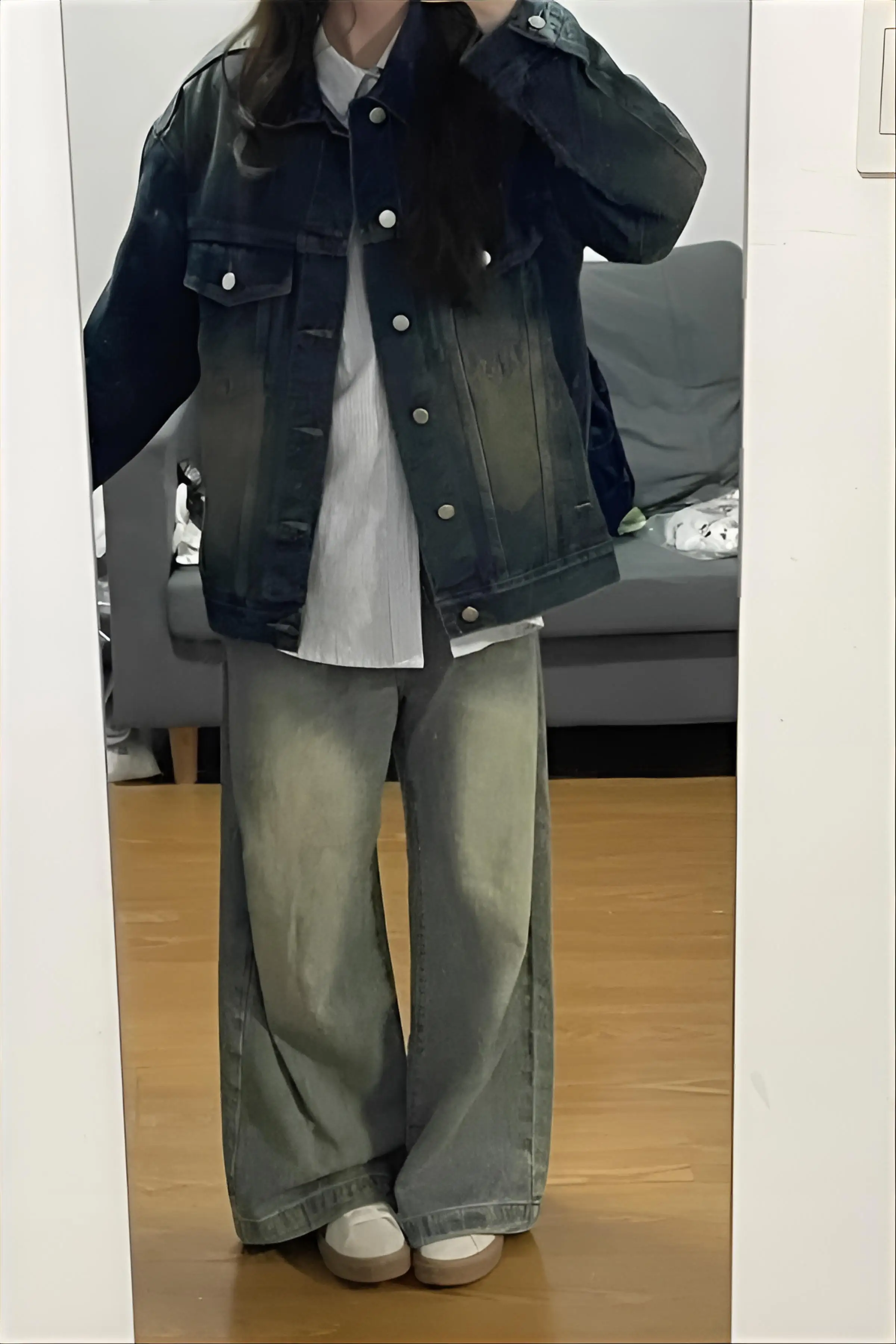 

Джинсовое пальто для девочек, женское летнее парусиновое пальто с поясом, женственная кавайная минималистичная хипстерская пляжная одежда с выдолбленными карманами и несколькими карманами Y2K