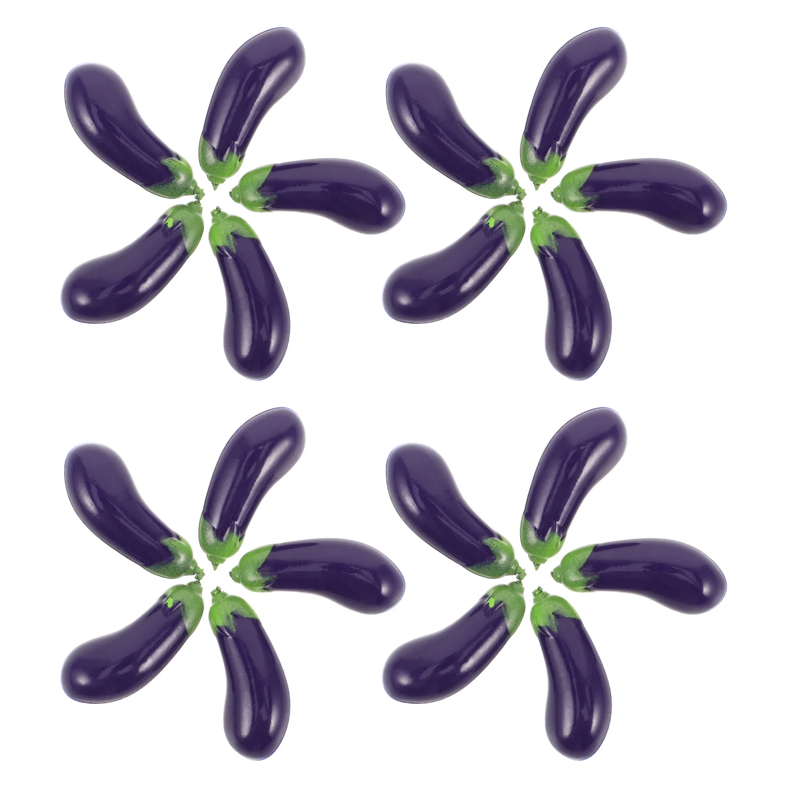 

20pcs Miniature Food Artificial Vegetables For Kitchen Tiny Faux Eggplant Fake Vegetables Crafts Montessori