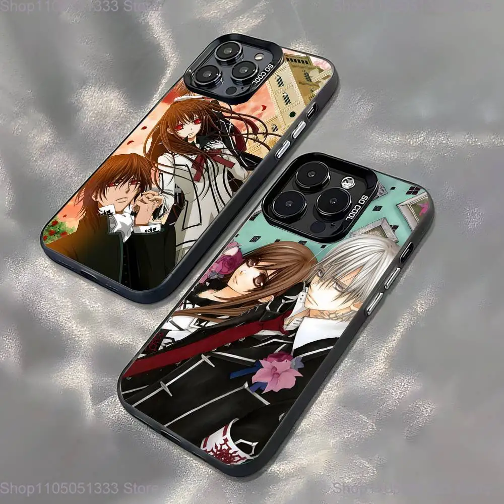 

Anime M-Manga Vampire Knight Phone Case For iPhone 16,15,14,13,12,11,Pro,XS,Max,Plus,Mini,SE Black Candy Matte Shockproof Cover