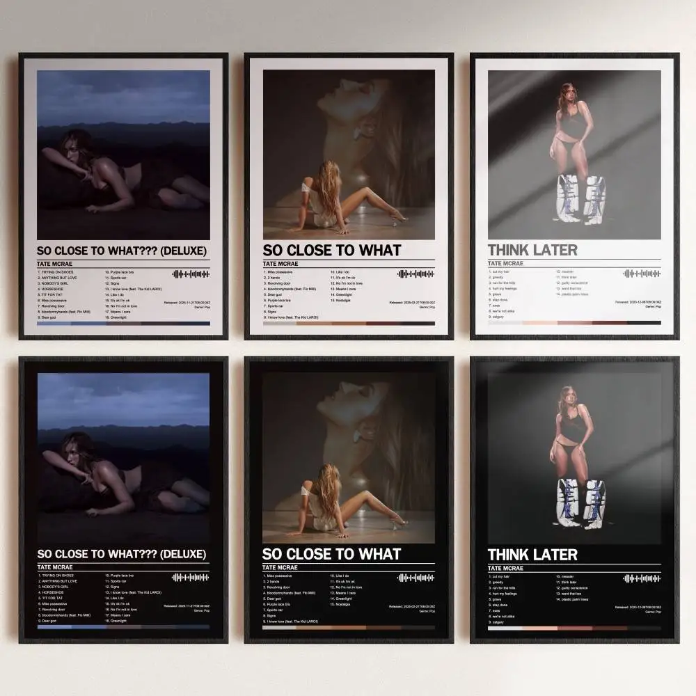 Póster de Tate McRae, nueva portada del álbum, canciones, música, rap, pegatina de papel impermeable para pared, decoración del hogar para sala de estar