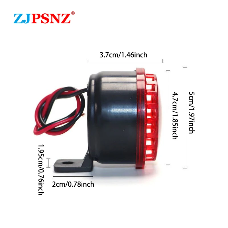 6 Tones With Light Alarm Buzzer Siren Reverse Horn Beeper Horn Vehicle Car Warning Back Up  Reversing Alarm Speaker Siren 12V 24