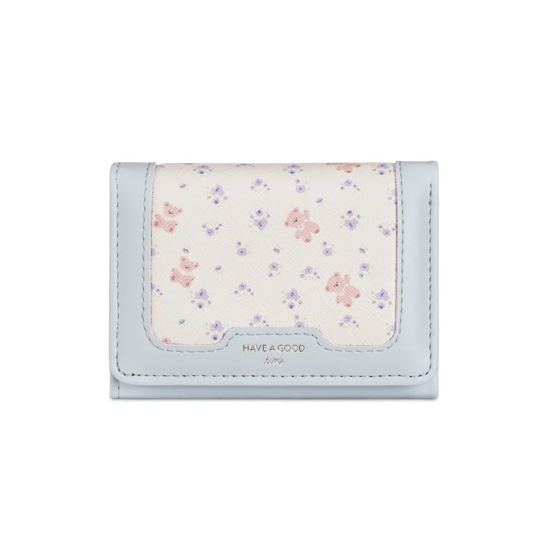 Neue florale Bären-Geldbörse im süßen koreanischen Stil, Mini-Kartenhalter, tragbare Münzbörse, süßes Geschenk für Frauen, Studenten, Accessoires – Detail 5