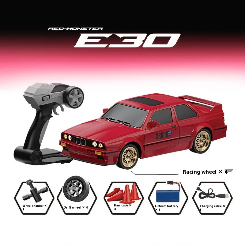 Simulazione 1:16 a mezza scala di auto telecomandate Rc, regalo giocattolo per ragazzo da corsa a quattro ruote motrici ad alta velocità