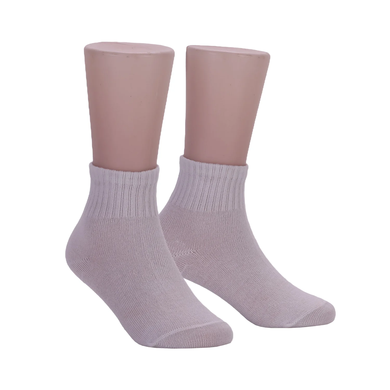 Logo personalizzato bambini Basic Boy Girl cotone organico Baby Kids White Crew Sock per la scuola