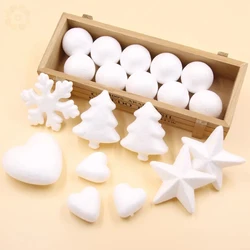 Multi Modelling Polystyrene Styrofoam Foam Ball Snowflakes&Heart Ornaments  DIY Supplies For Wedding/Christmas Party Decorations