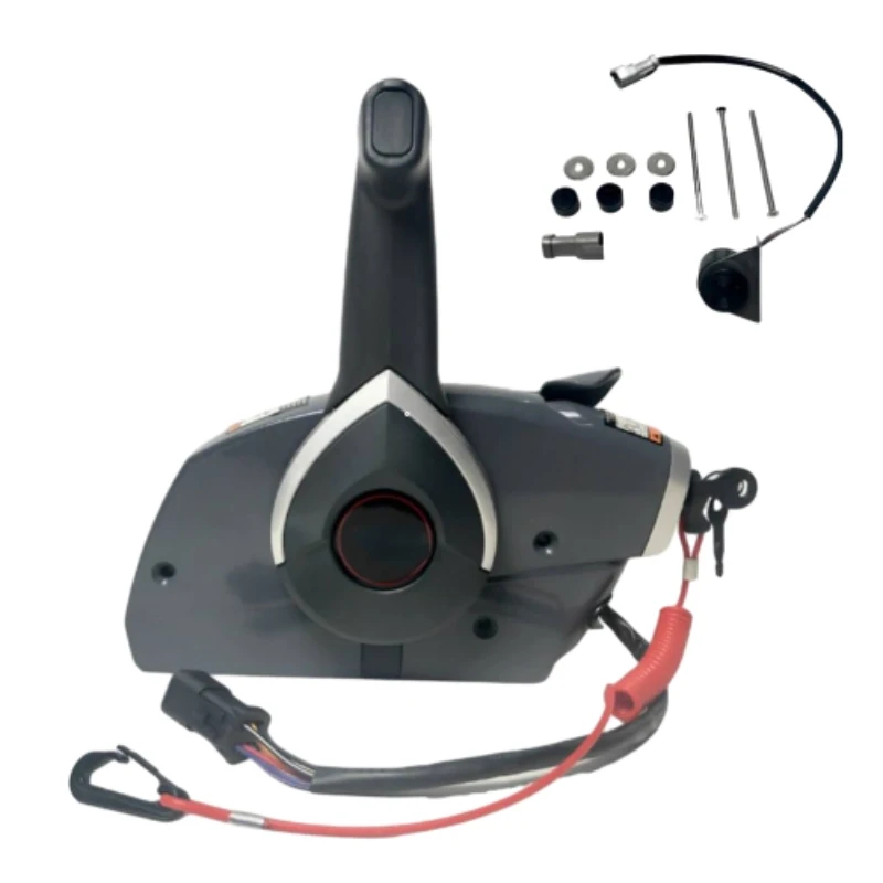 Aftermarket Marine Parts Remote Control Box 5006181 For Outboard With Key Switch NO Trim Switch Push To Open