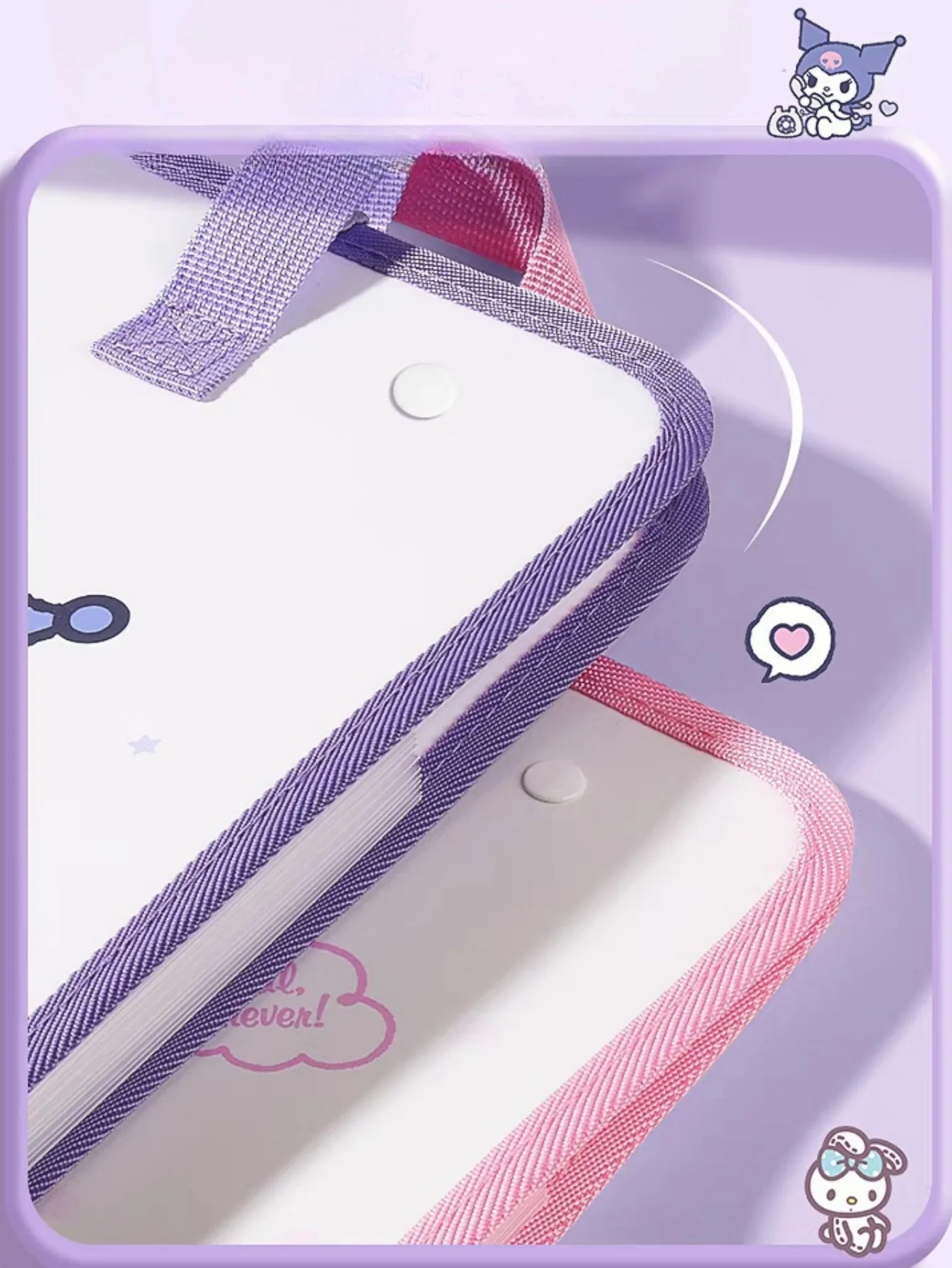 1pc Sanrio Hello Cute Kitty My Melody Kuromi Cartoon Style Portable Test Paper Folder 12-Layer Large Capacity Accordion Bag