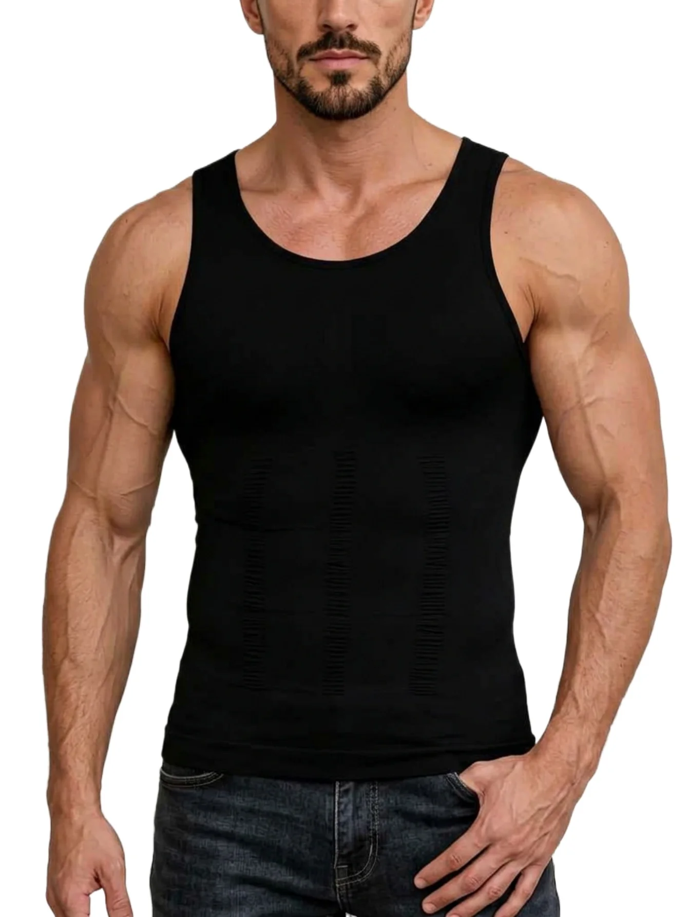 Men's Slimming Body Shaper Breathable Compression Shirt Tummy Control Corset Top Abdomen Slim Vest Girdle for Comfortable Fit