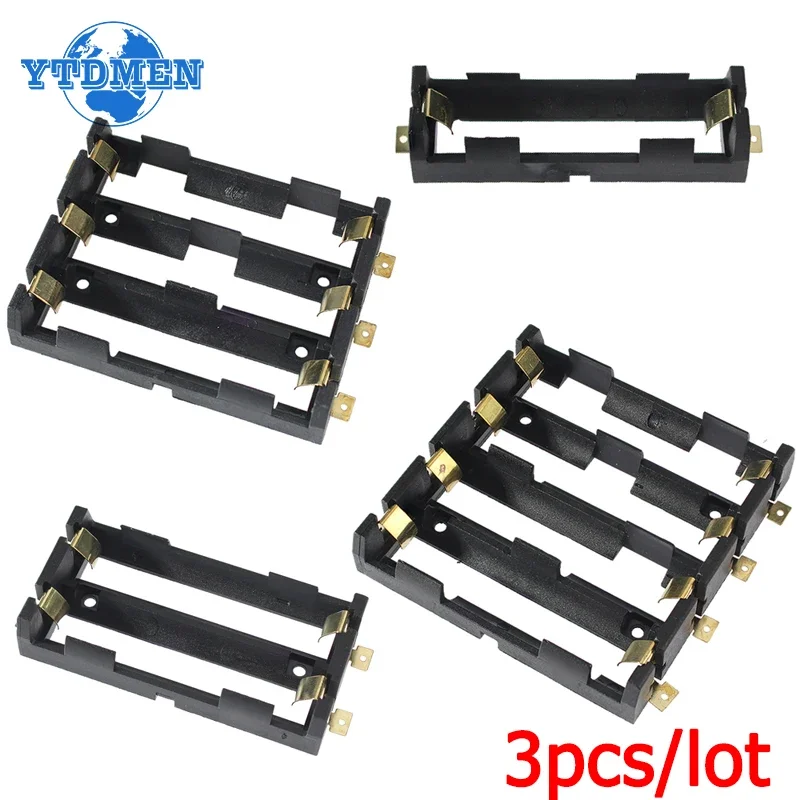 3PCS SMT Batterie Halter 18650 SMD Batterie Box Lagerung Fall Container Power Bank mit Bronze Pins Wiederaufladbare SMT 1X 2X 3X 4X