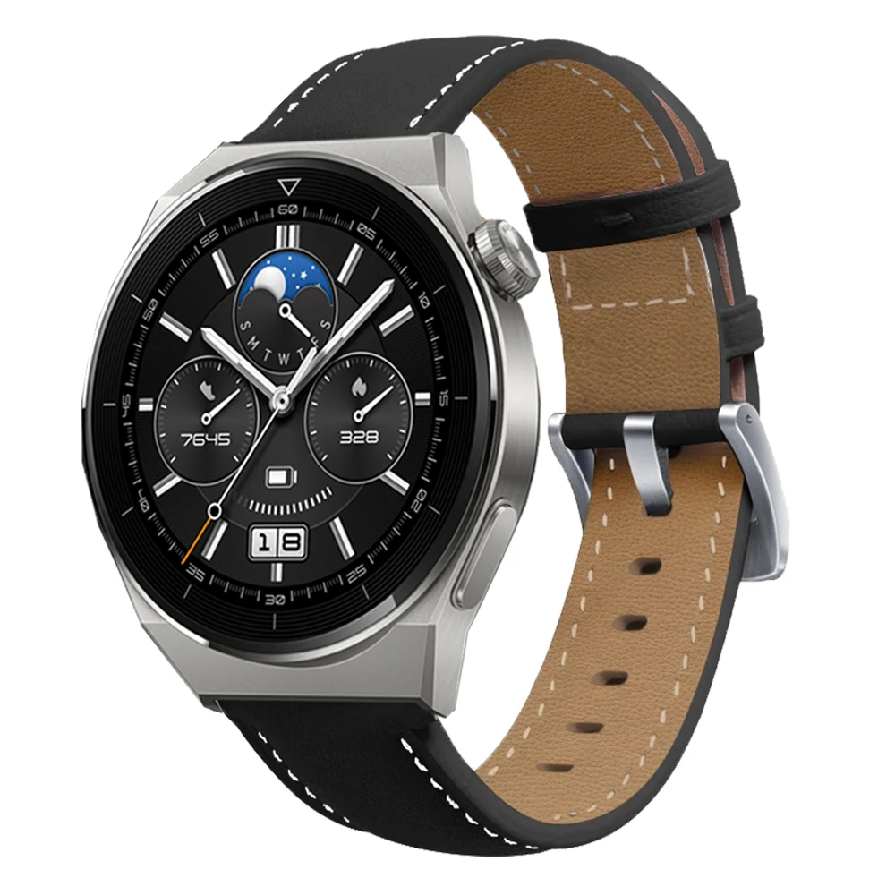Leather Strap 22mm For Huawei Watch GT5 GT4 GT3 GT2 Pro 46mm Band for HUAWEI GT 5/4/3/2 Pro 46mm Silicone Bracelet Wristband