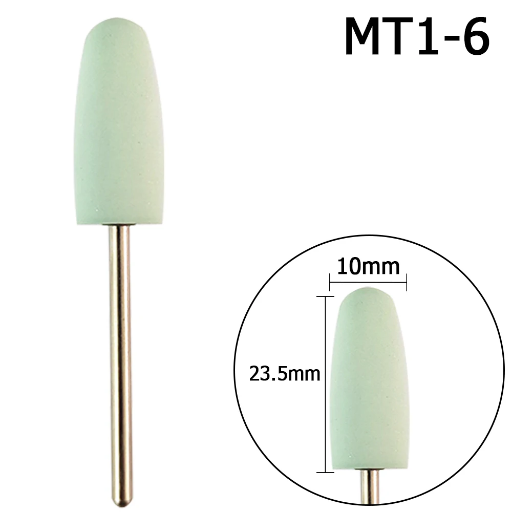 AG Dental Bits Rubber Silicon Nail Drill Milling Cutter for Manicure Bit Flexible Polisher Machine Electric Nail File Art Tools