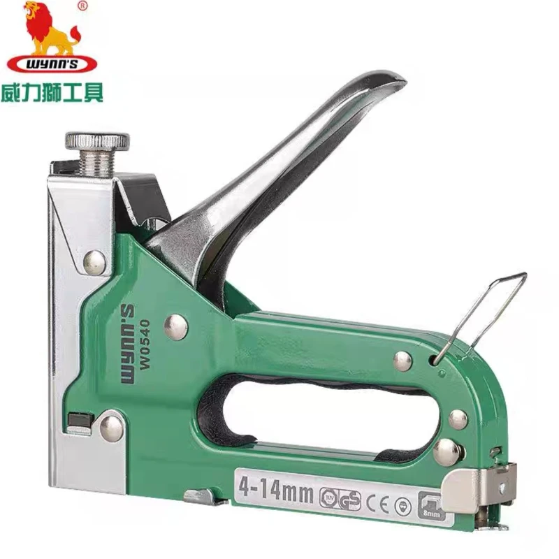Clavadora de aire Manual de alta calidad y clavadora de grapas, clavadora de acero especial para trabajos con ranura para cables, una herramienta de carpintería imprescindible