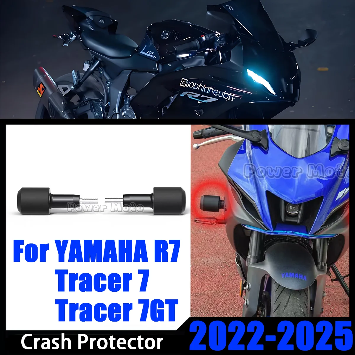 

For R7 2022-2025 Tracer 7 2021-2025 Tracer 7 GT 2021-2025 Crash Protection Bobbins