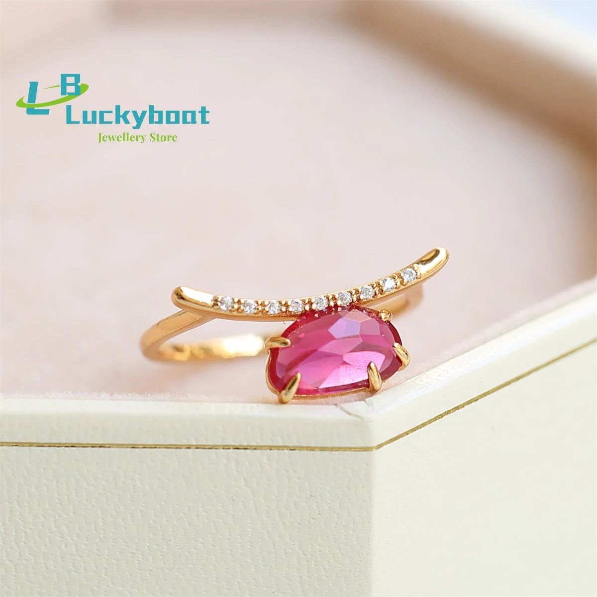 

Natural Ruby S925 Silver Smiling Ring Simple and Elegant Personalized Fashion Versatile Exquisite Light Luxury Women's Style
