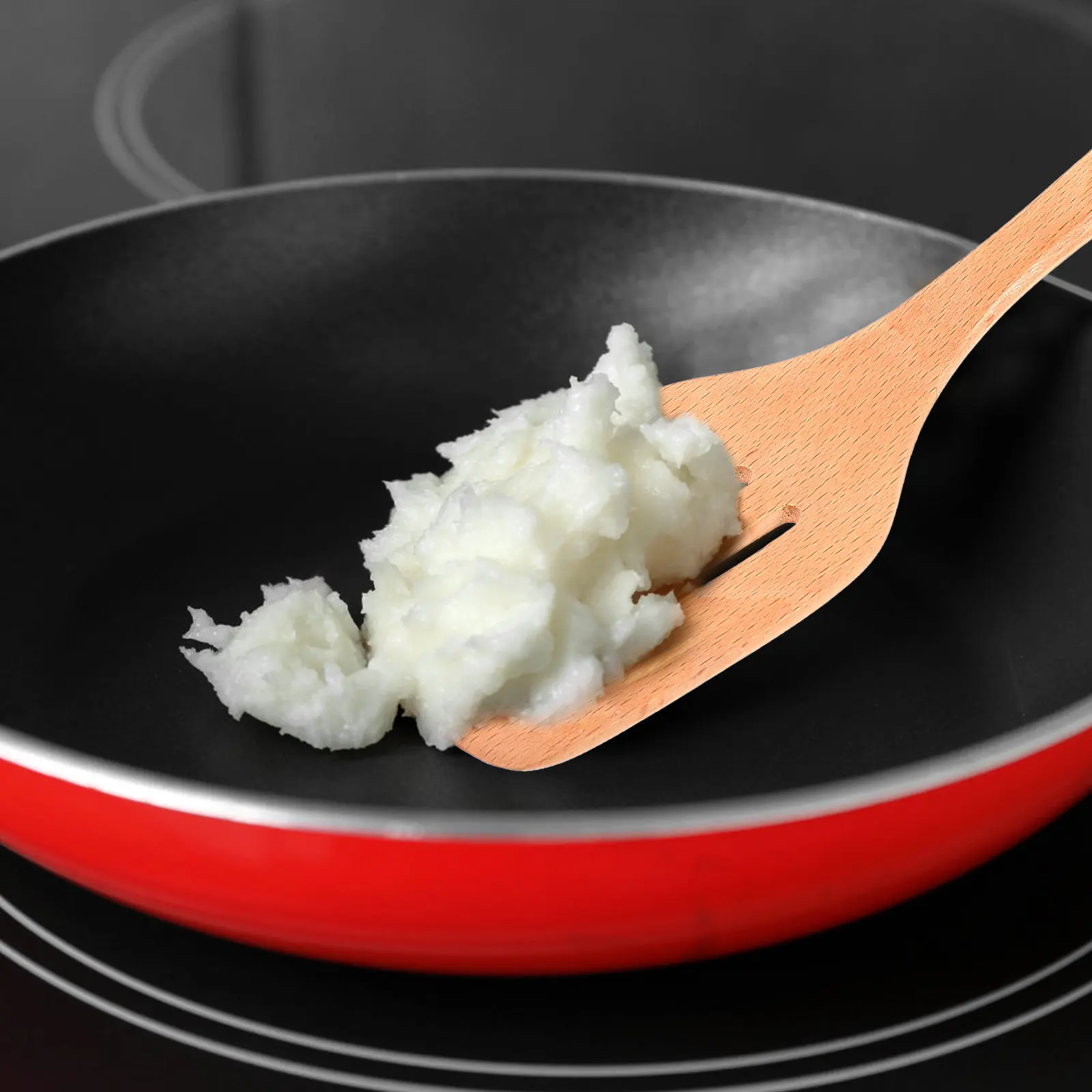 

Wooden Cooking Spatula Non-Stick Safe Odorless Heat-Resistant Kitchen Spatula for Non-Stick Pans Wok Stir Fry Home Restaurant
