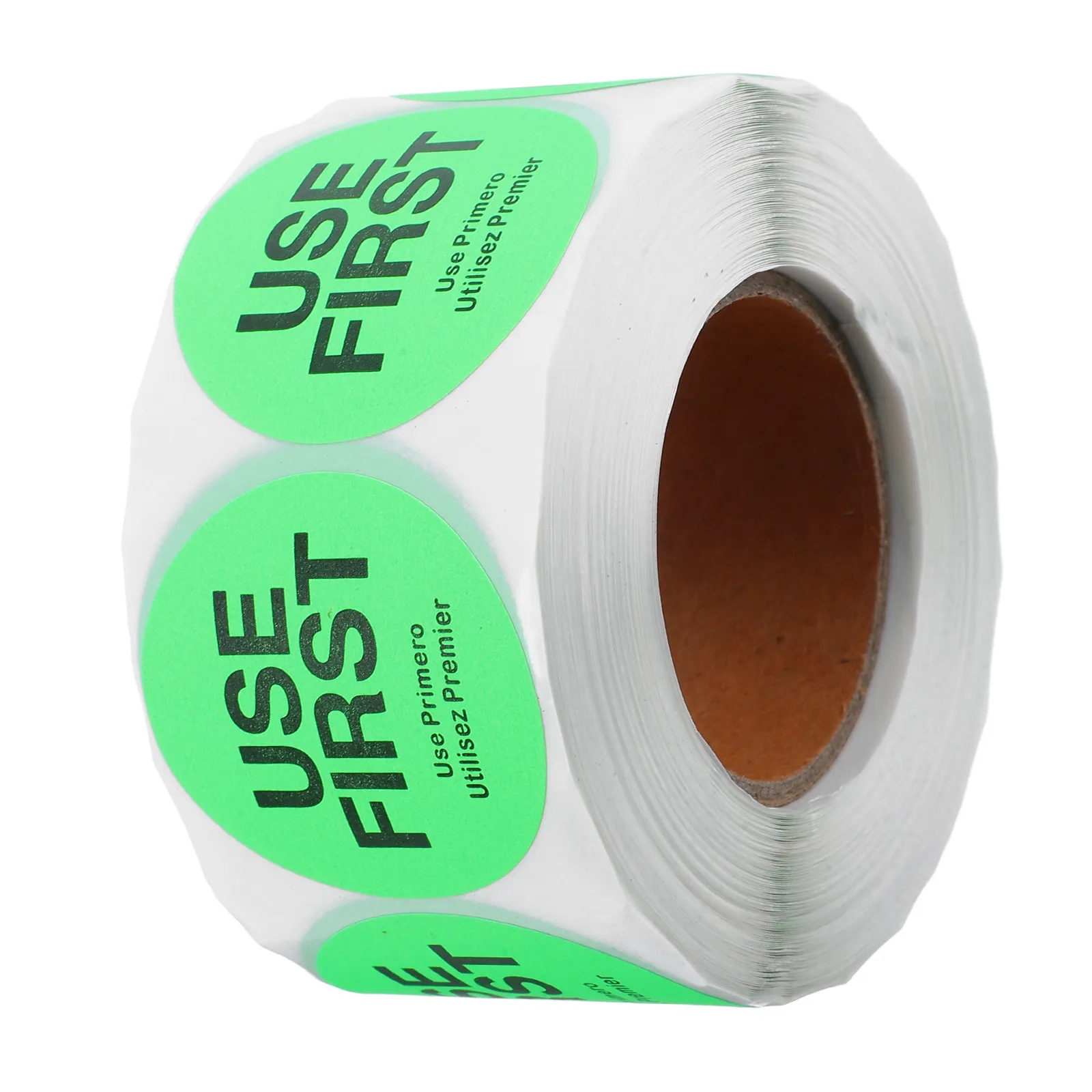 

Use First Stickers Round Light Green Food Storage Labels Inventory Control Removable Food Service Kitchen Organizer