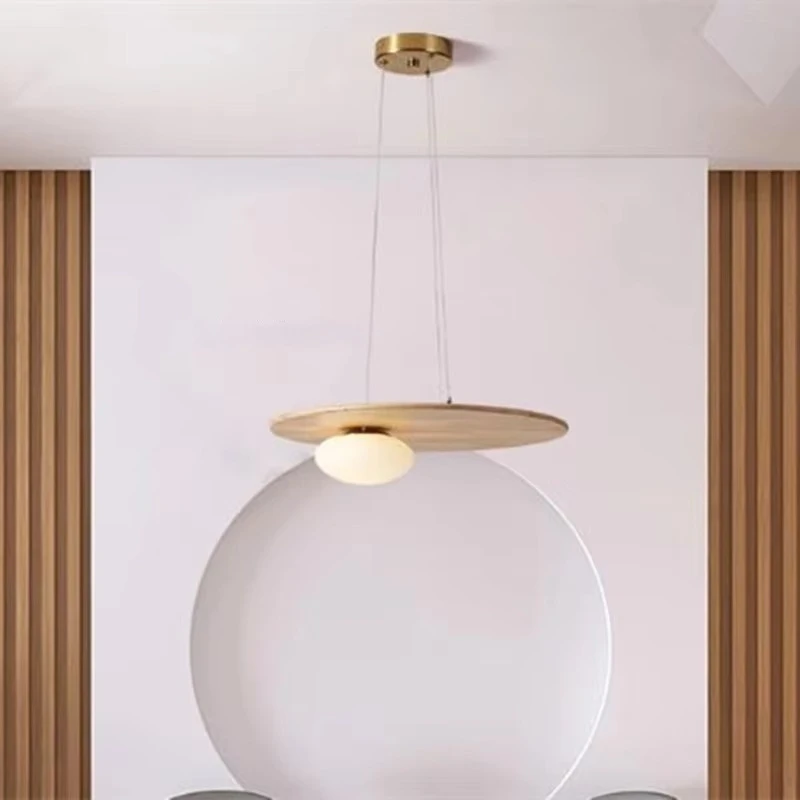 Style  Wooden Chandelier For Living Room Kitchen Table Decoration Dining Office Japanese Light Including Light Bulbs