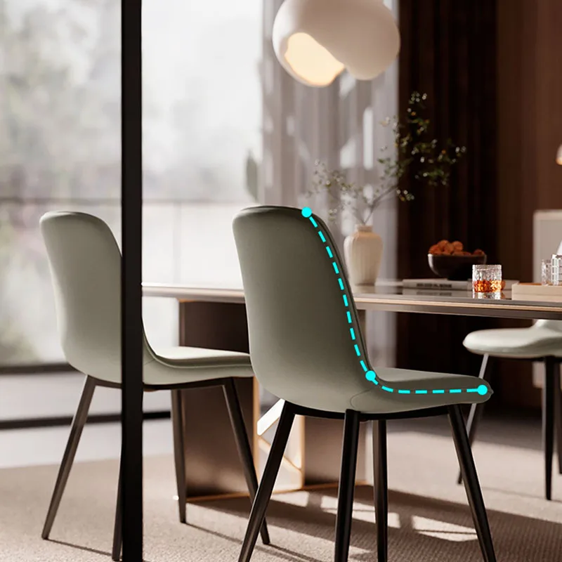Nordic Modern Dining Chairs Minimalist Luxury European Vintage Dining Chairs Trendy Lazy Sillas Para Sala De Estar Furniture