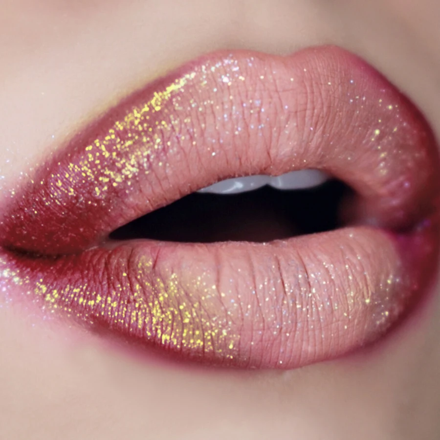 グリッターリップスティック 3 色保湿レッドローズスパークリングシャインリップ高着色リップティント仕上げリップ韓国メイクアップギフト
