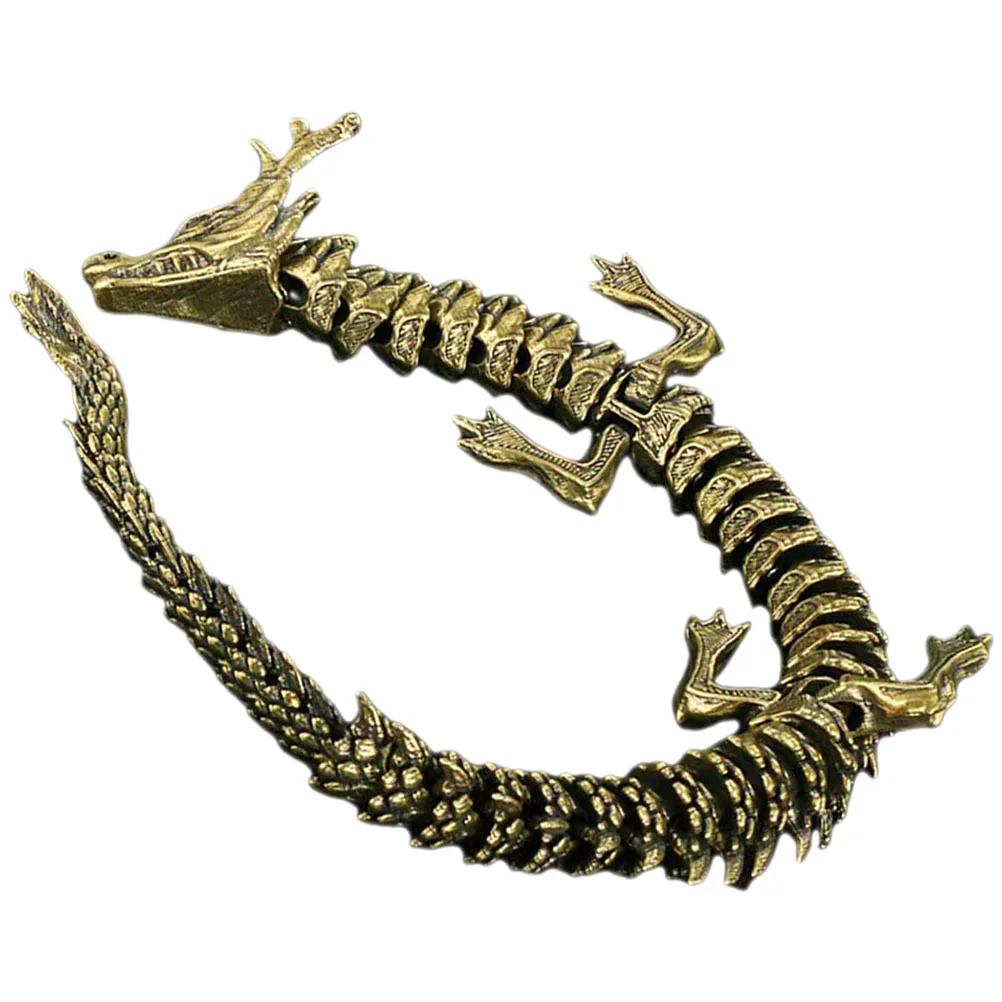 Premium Copper Dragon Sculpture Vivid Delicate Workmanship Long Lasting Decor Car Living Room Table Decoration