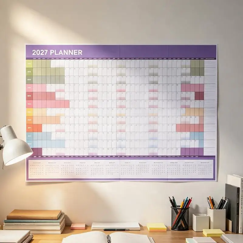 2027 Wall Hanging Calendar Annual Planner To Do List Schedule Calendar Planner Sheet Memo Pad Agenda Organizer