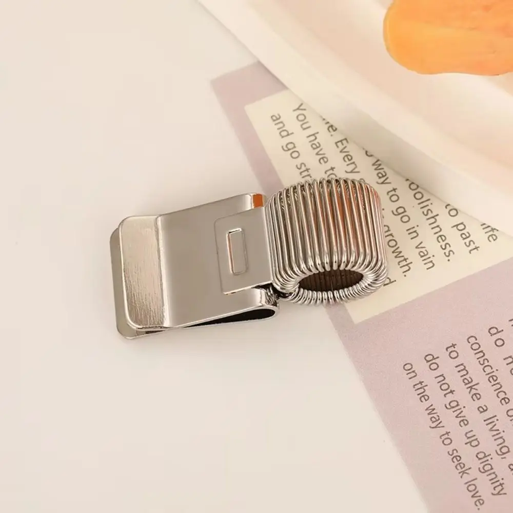 Creative Metal Pen Clip Heavy-Duty Durable Spring Pen Clip Telescopic Spring Minimalist Retro Pen Clip Student Use