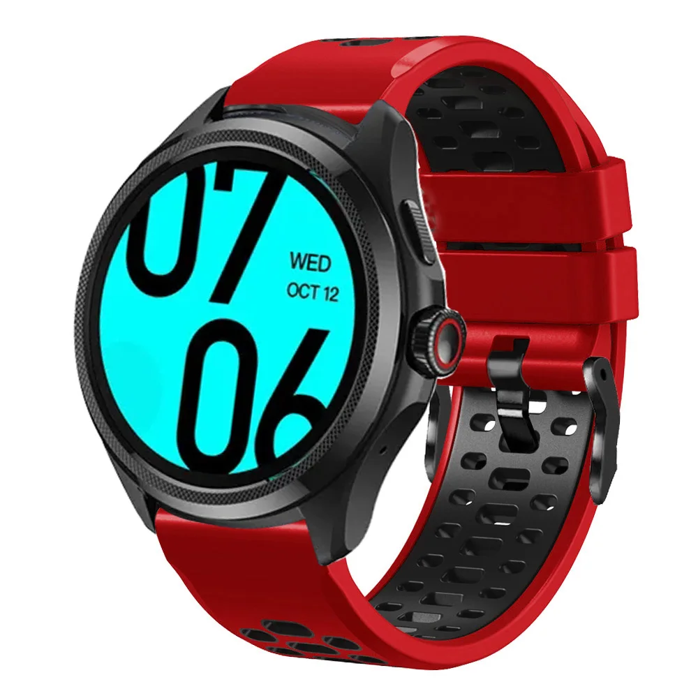 Tali silikon 24mm untuk TicWatch Pro 5 Band untuk TicWatch Pro 5 Aksesori gelang pengganti