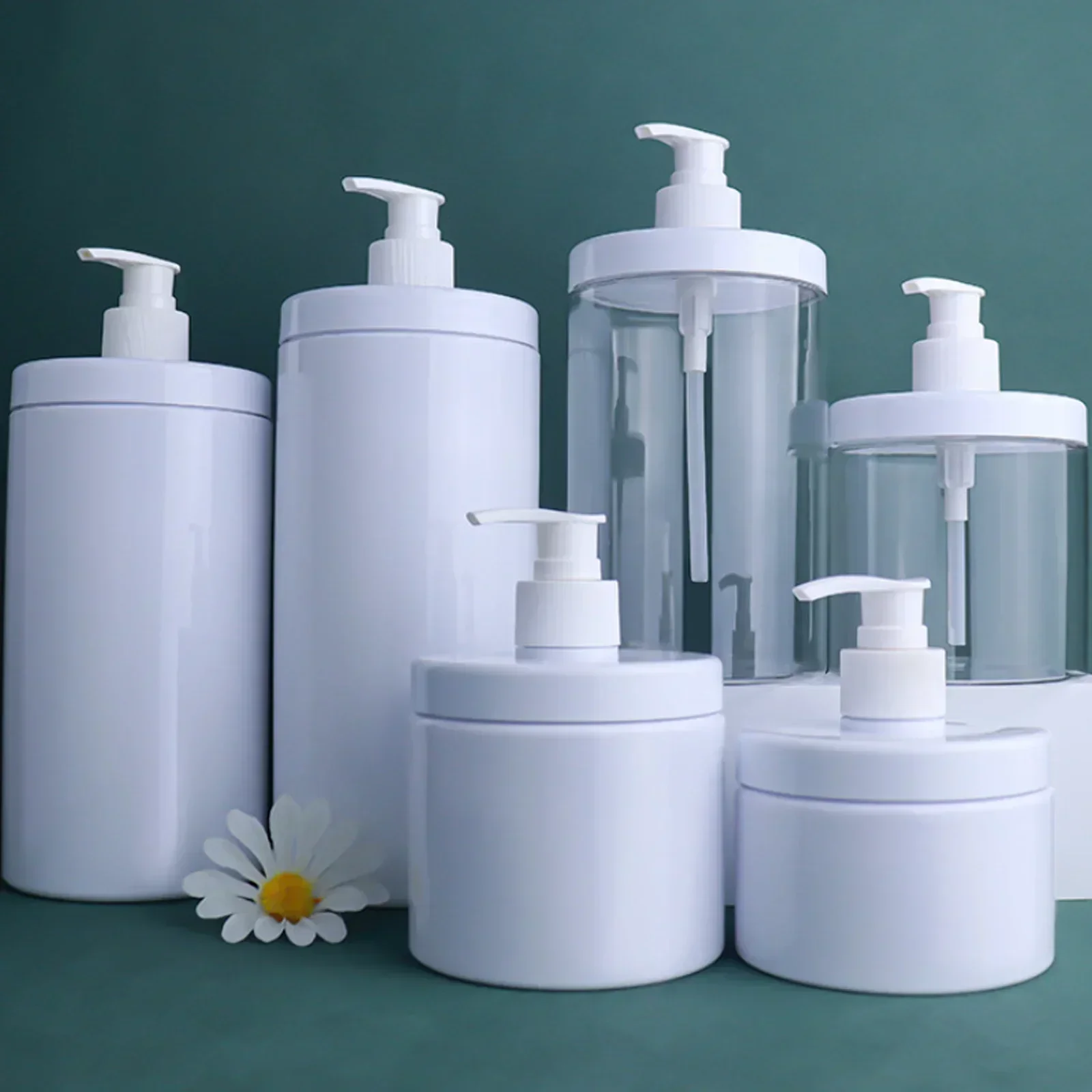 Garrafa transparente com boca larga para lavar as mãos, recipiente líquido, saboneteira, shampoo, loção, gel de banho, 300ml, 500ml