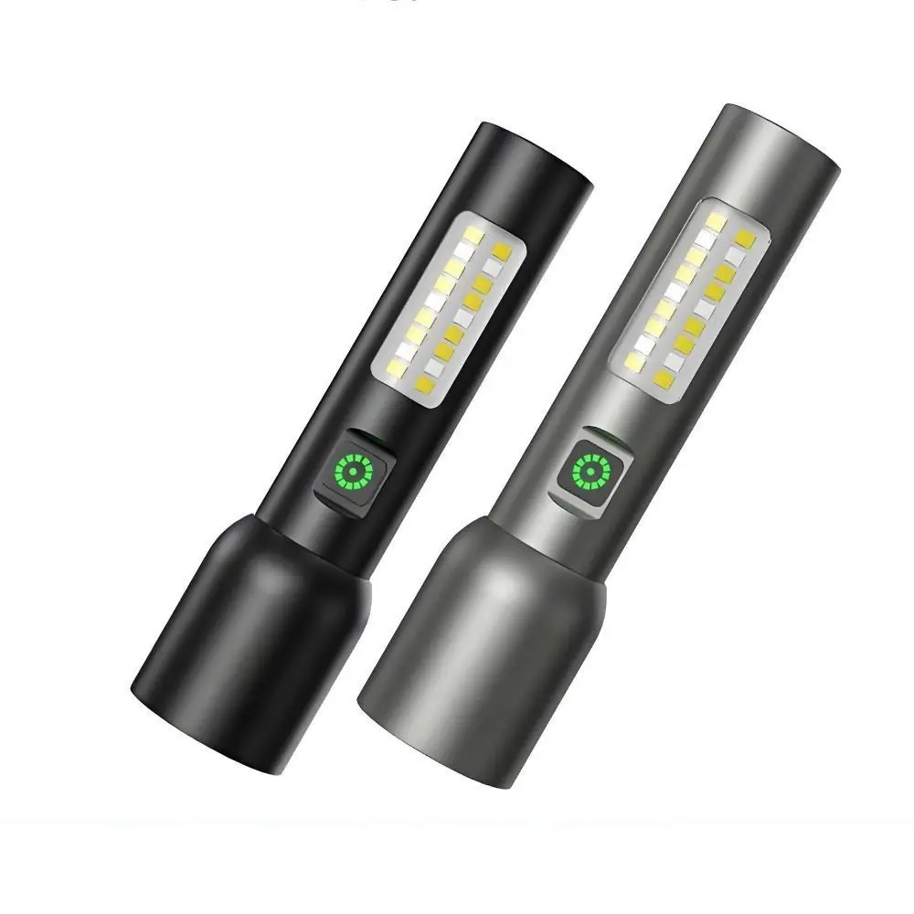 

Мощные мини-светодиодные фонарики, перезаряжаемые через USB, 6 режимов, аварийный фонарь для кемпинга, алюминиевые красные и белые огни