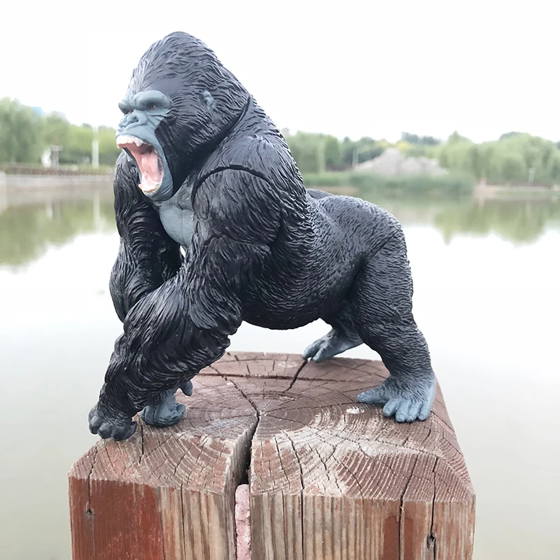 جودزيلا كينغ كونغ فيلم جمجمة جزيرة الغوريلا Kingkong الشكل الكبير لينة الغراء جمع عمل الشكل نموذج لعبة هدية