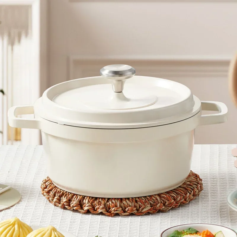 

Household Enamel Pot, Ceramic Stewing Vessel, Non-stick Casserole, Iron Cooking Kettle, Induction Cookery Glaze Saucepan