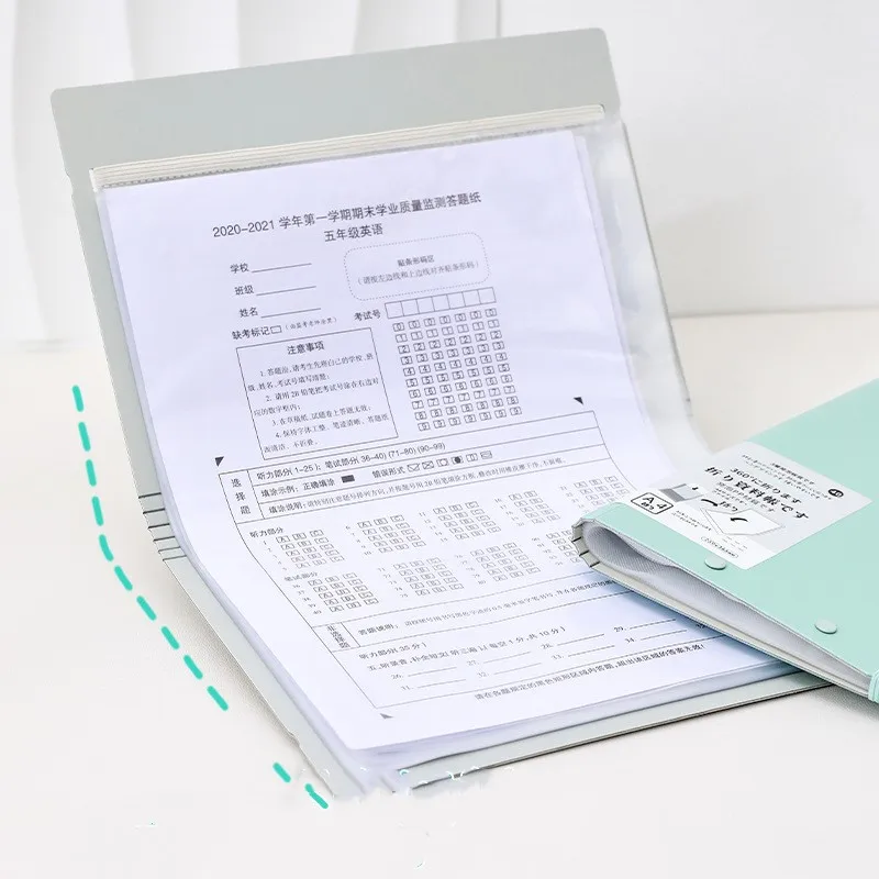 Sac de Rangement de Fichiers A4 de Grande Capacité, Livre d'Information Pliable