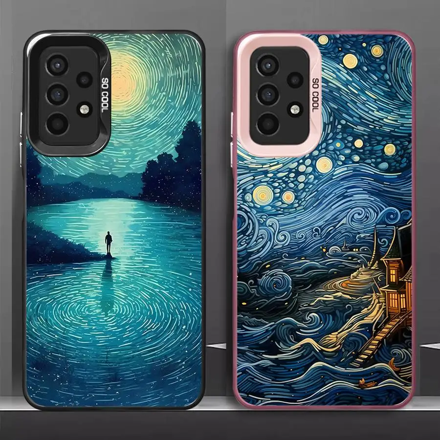 Чехол для телефона Night Van Gogh Art для Samsung Galaxy A15 A16 A23 A32 A72 4G 5G A22 A33 A34 A35 A52s A54 A55 A73 5G A24 A51 A71 4G