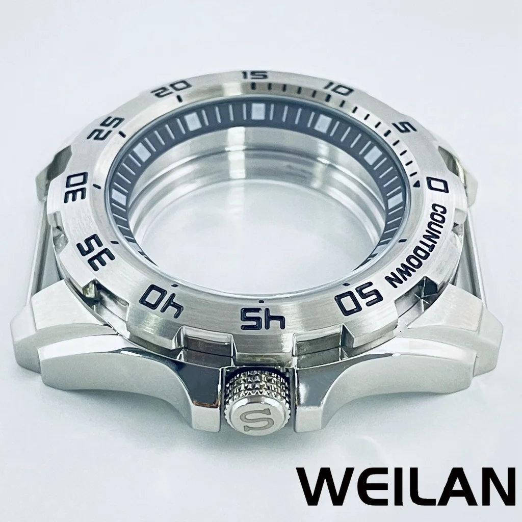 44 ملم للحركات NH34، NH35، NH36، NH38، NH39، NH70 حافظة فضية من الفولاذ المقاوم للصدأ