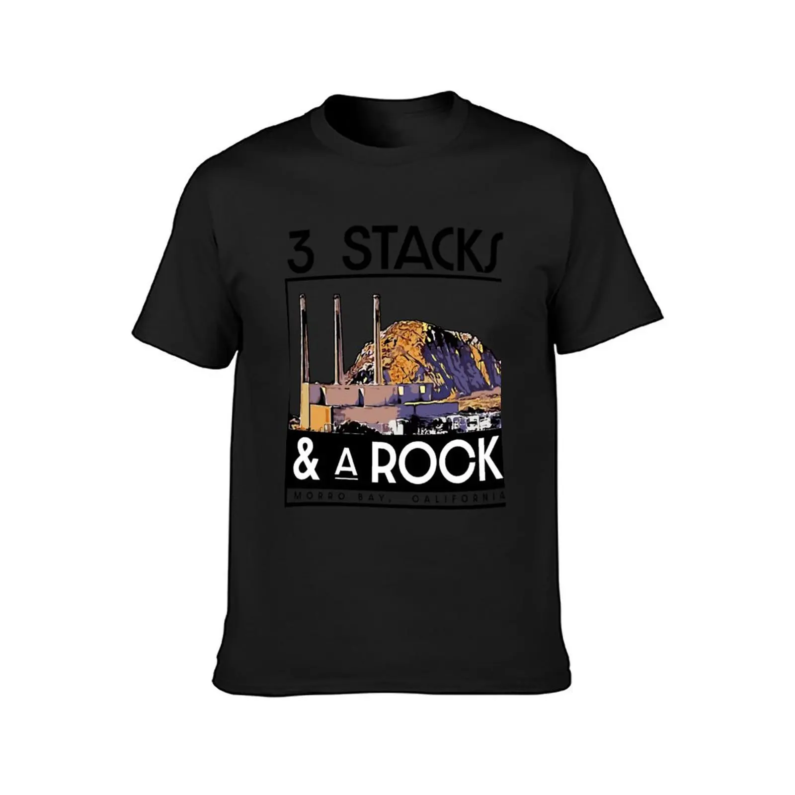 3 Stacks and A Rock (with text) T-Shirt plus sizes funnys summer clothes quick drying mens clothes