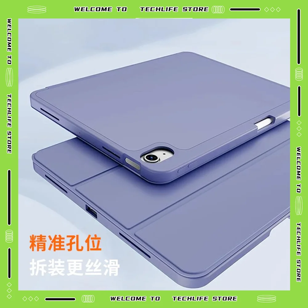 

IPad A1610th Gen IPad Stand 11-inch 2025 Model / 10.9-inch 2022 Model Pencil Storage Slot Soft Material Tablet Case Office Gift