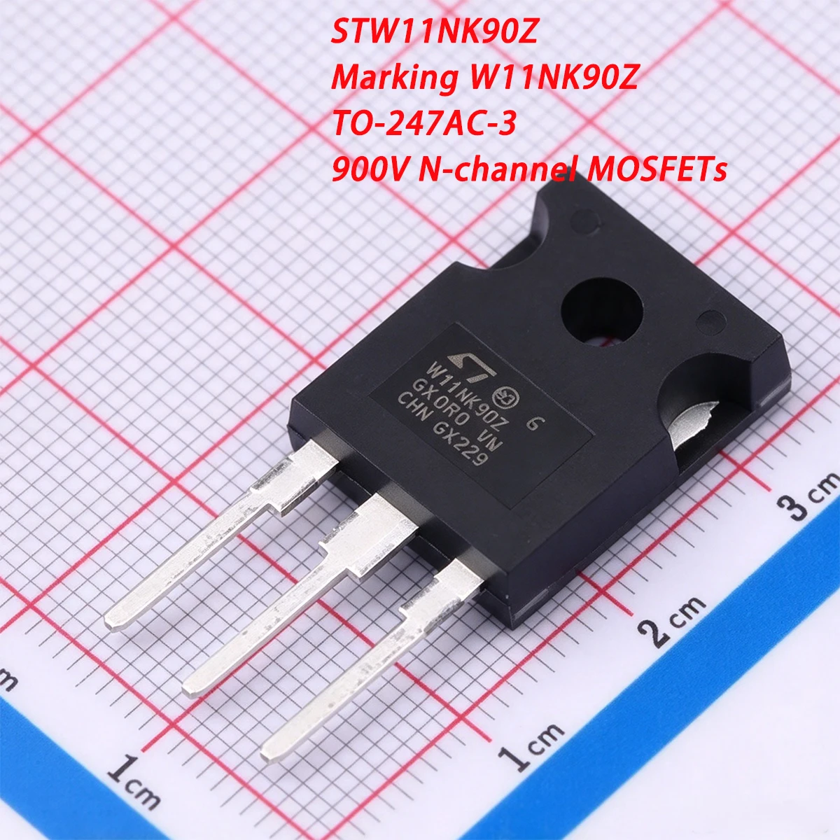 2PCS STW11NK90Z Marking W11NK90Z TO-247AC-3 900V 9.2A 200W 980mΩ 0.98ohms N-channel NEW Original Field-Effect Transistor MOSFETS
