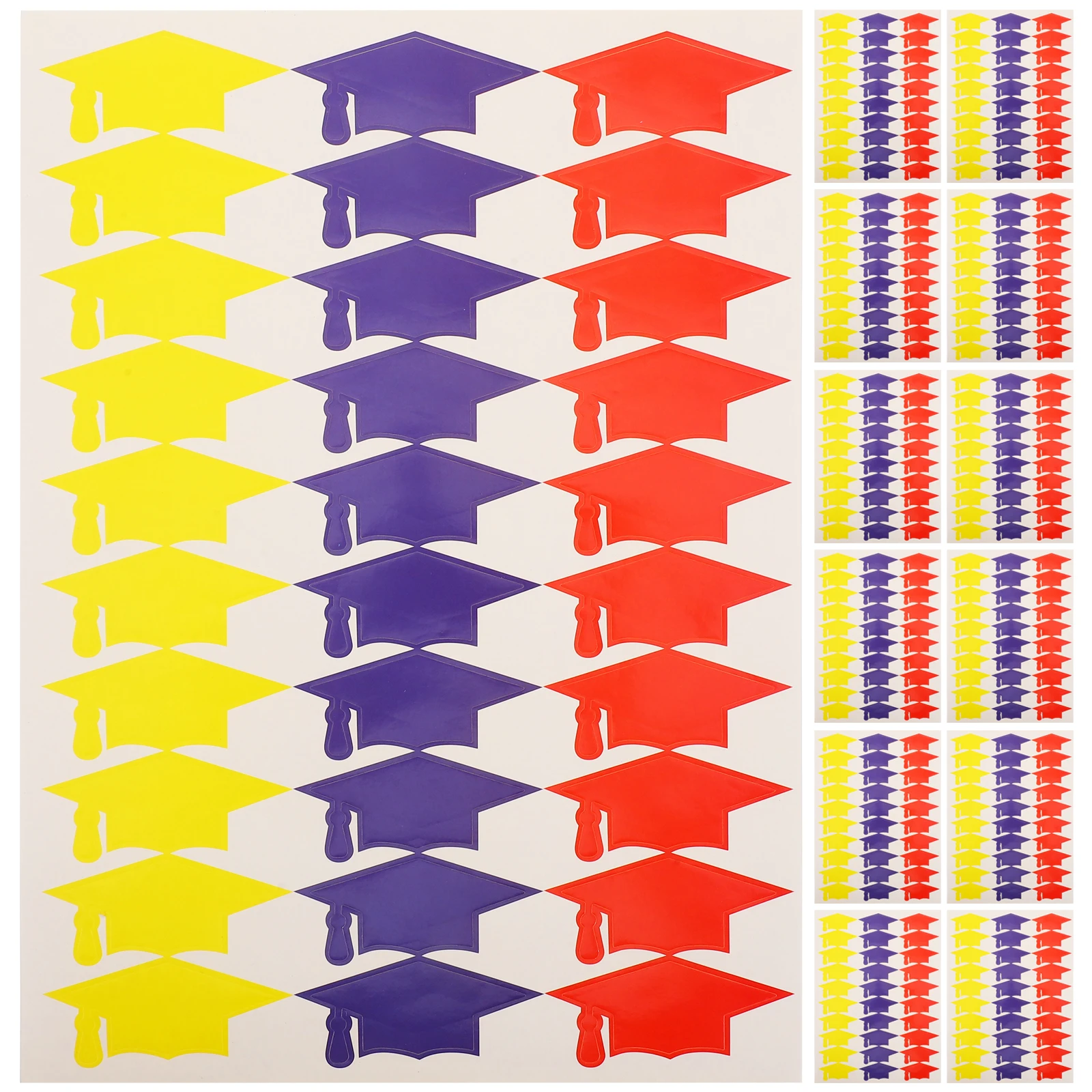 

Doctorial Hat Stickers Grad Party Favors Cap Sealing Labels College Graduation Cutouts Envelope Seals