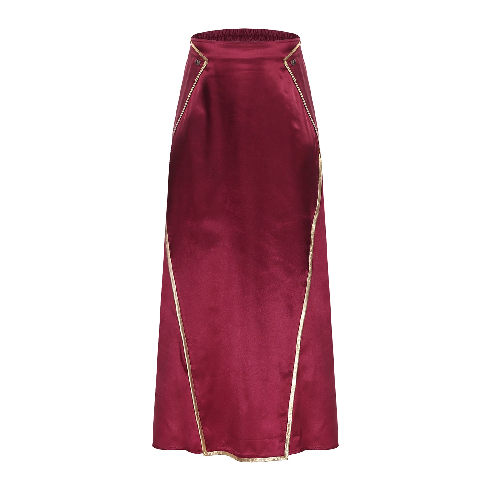 

Men Fashion Ancient Arabic Indian Prince Cosplay Dhoti Skirt Solid Color Satiny Loose Skirts for Halloween Theme Party Holiday