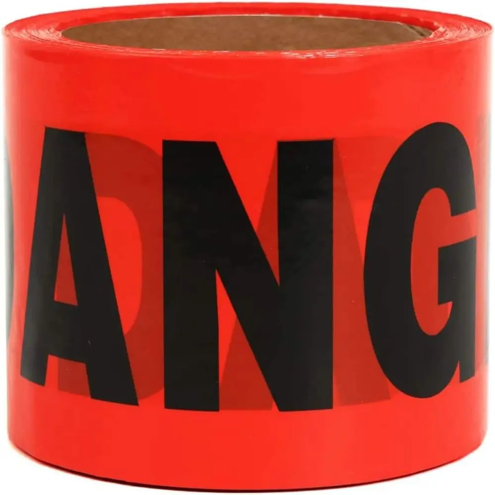 Non-Adhesive Red Danger Tape Widely used 7.5cm*100M Roll Caution Barrier Tape Safety Warning Tape Danger Construction