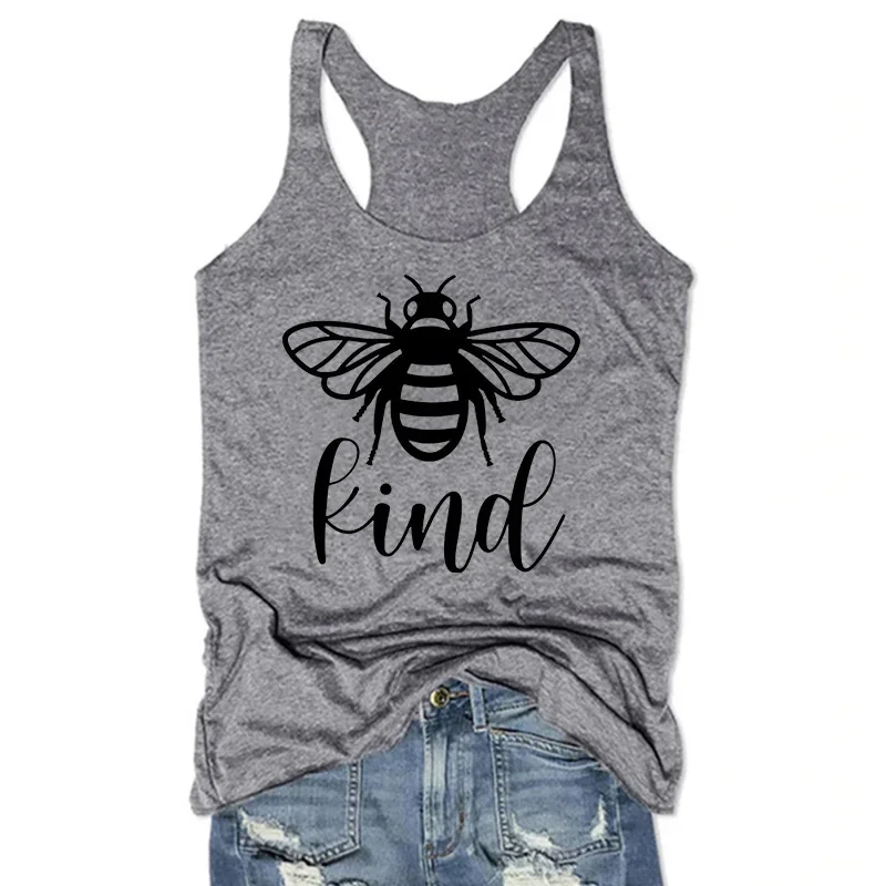 Bee Something Top Be Kind Be Positive Shirt Happiness Women Tops Cute Summer Fashion Clothing Pink Top L