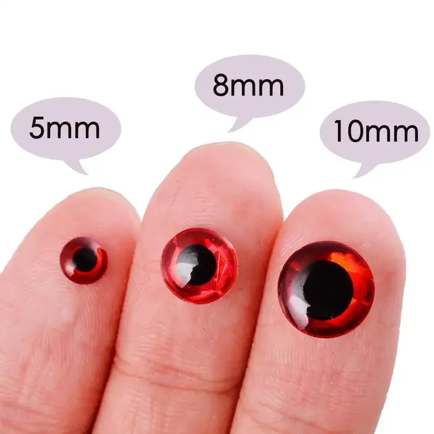Ojos holográficos 3D para señuelos de pesca 3-9mm DIY - imagen 3